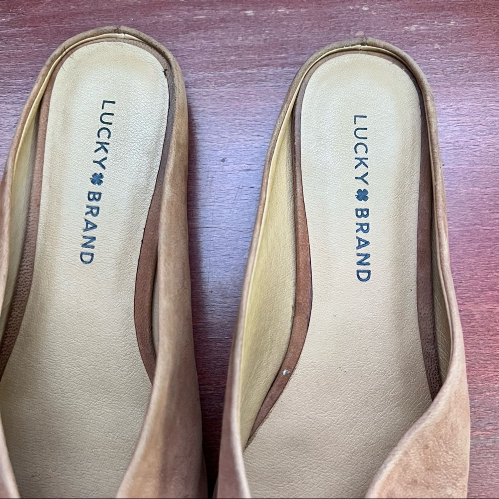 Lucky Brand leather upper slide sandals 7.5M - Picture 3 of 5